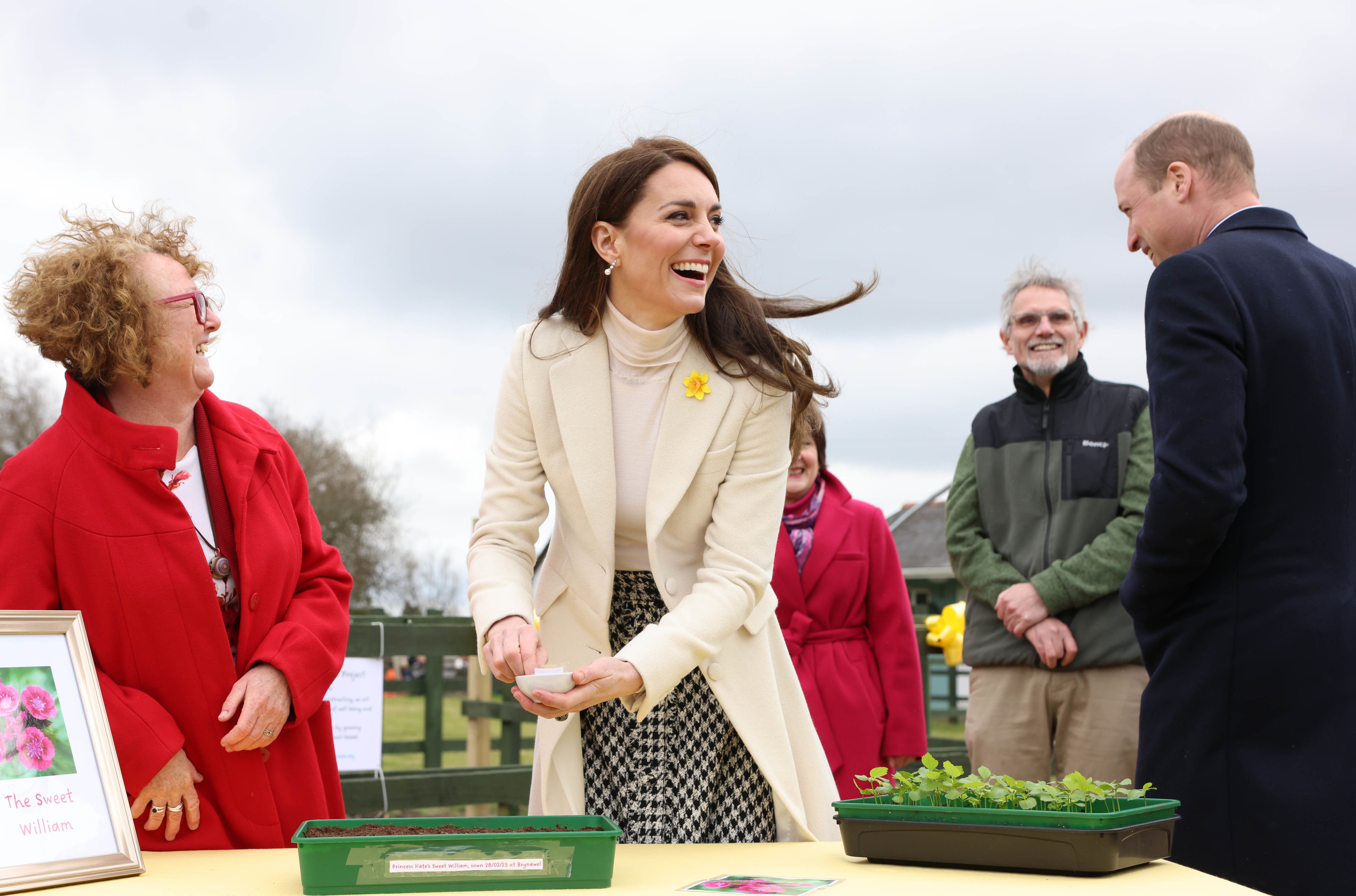The announcement came as the pair visited Wales