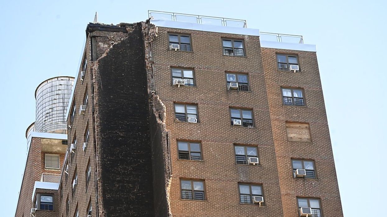 The apartment building in the Bronx partially collapsed