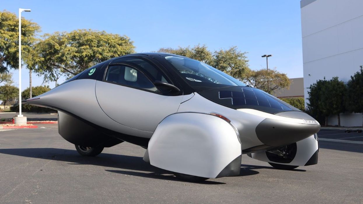 The Aptera solar powered electric vehicle