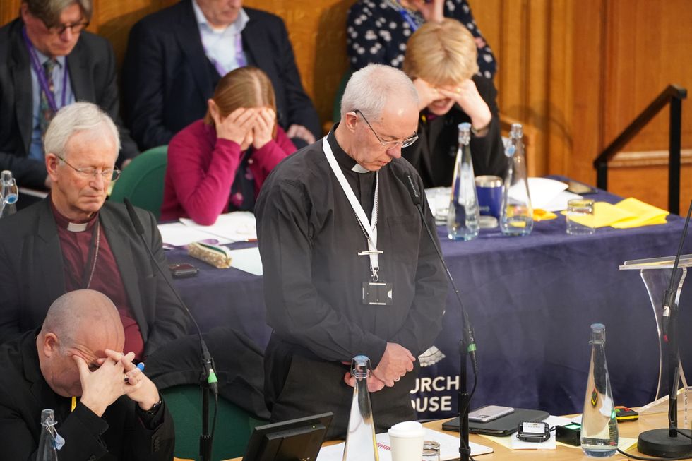The Archbishop of Canterbury backed blessings for same-sex couples.