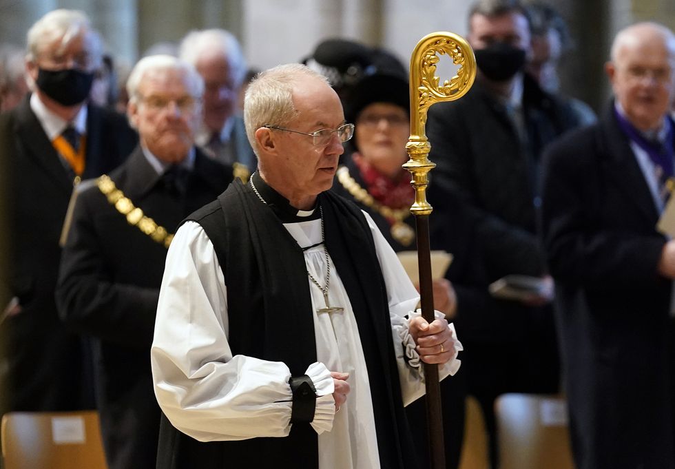 The Archbishop of Canterbury Justin Welby during a Choral Evensong at Chichester Cathedral.
