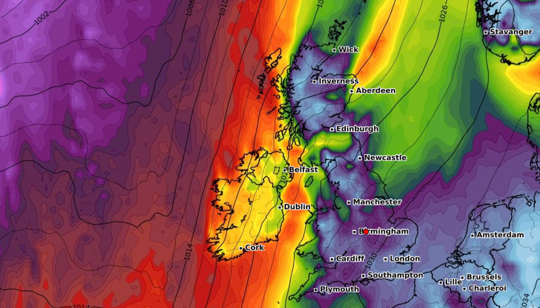 The artic thrust could end up anywhere according to the Met Office