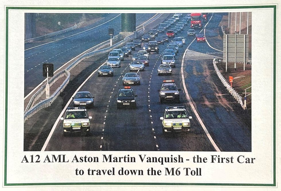The Aston Martin Vanquish was the first car to travel down the M6 Toll \u200b