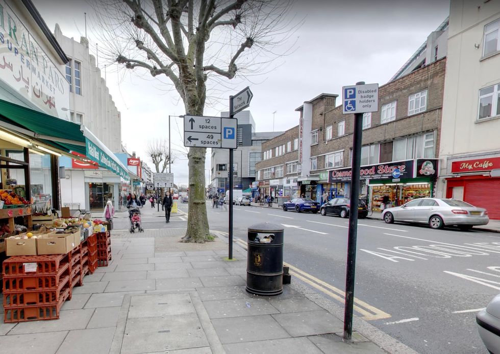 The attack took place off High Road in Barnet, London