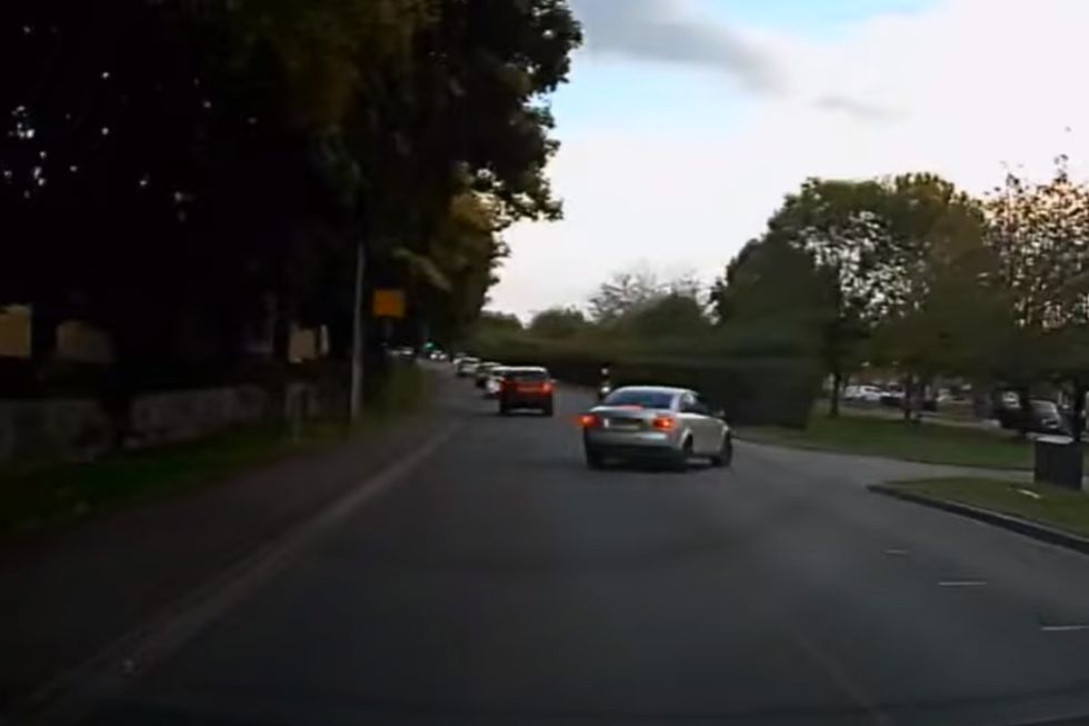 The Audi turns into Dunsmore Close