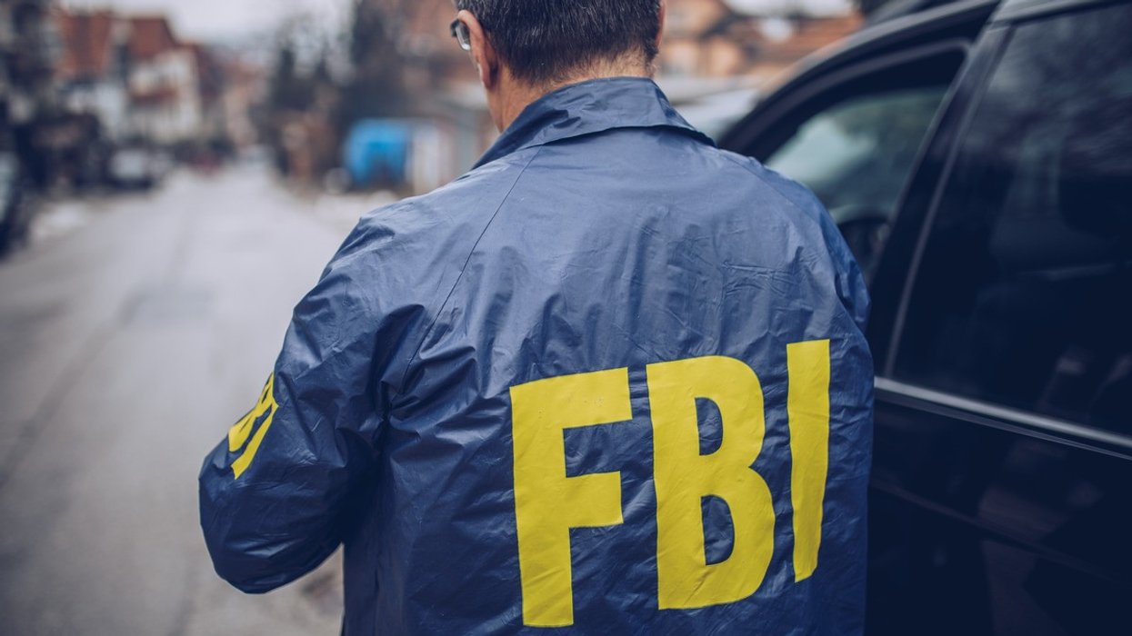 The back of an FBI agent