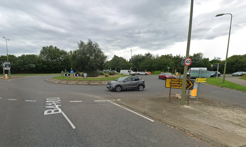 The Banbury Road roundabout in Bicester