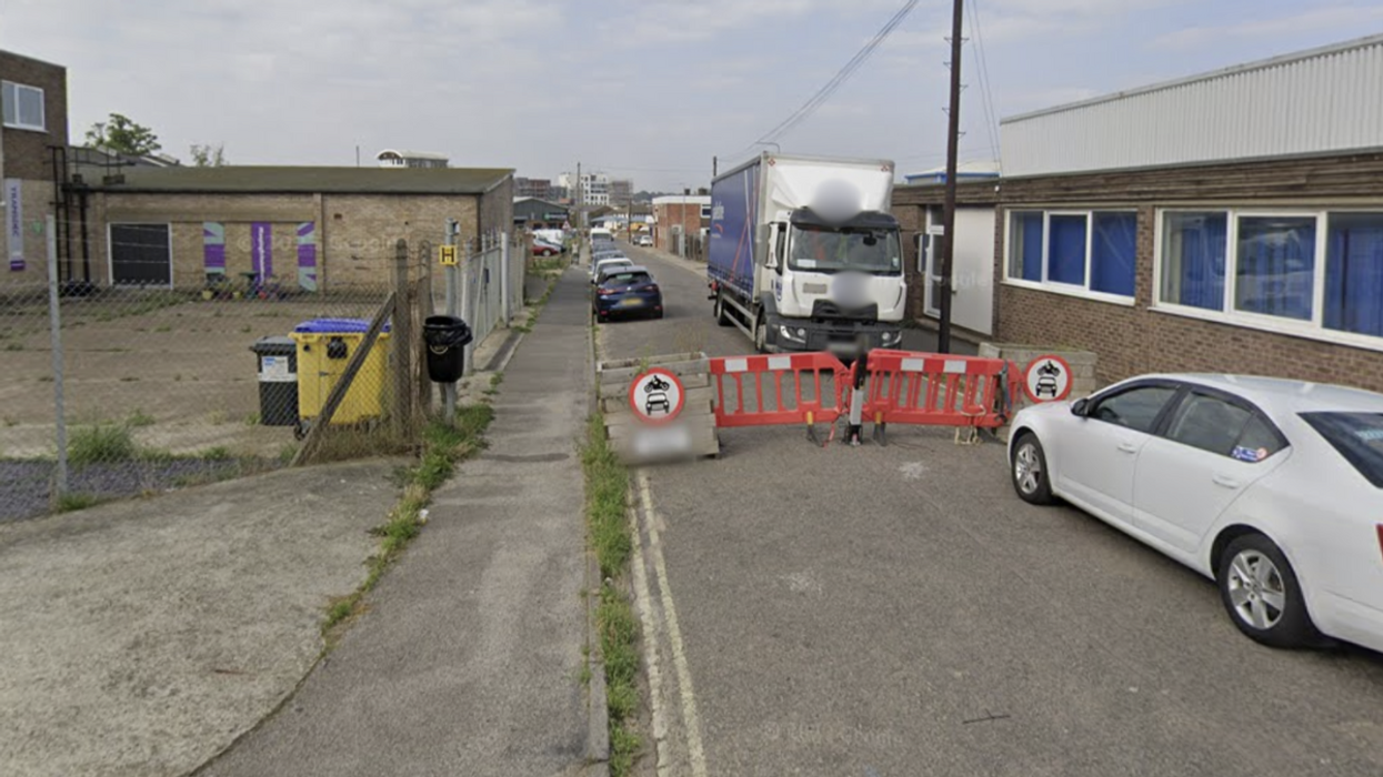 The barrier near the junction of Cavendish Street and White Elm Street