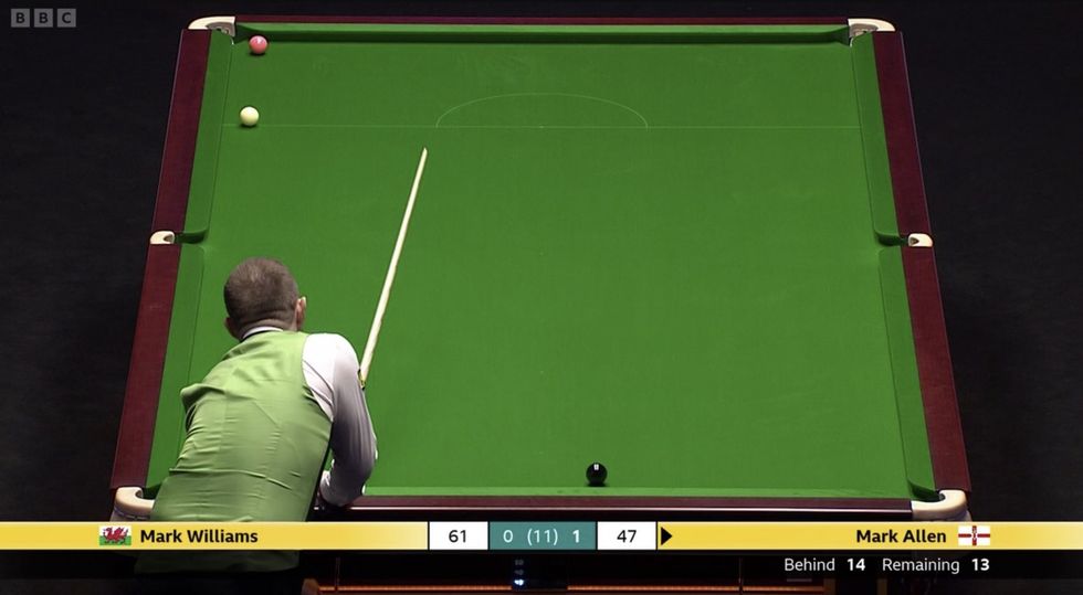 The BBC's Masters coverage made the table look square, leaving viewers annoyed