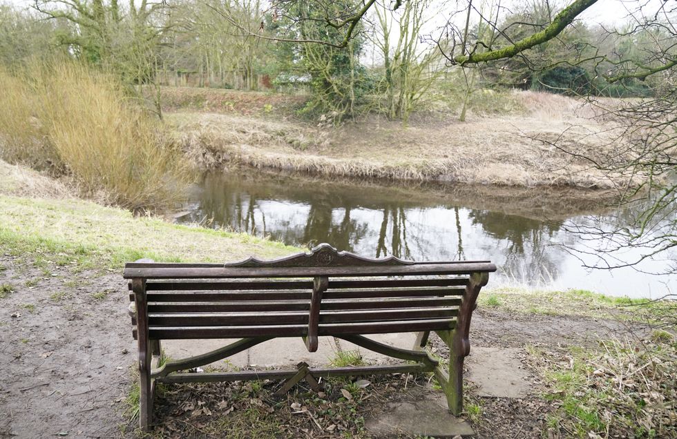 The bench where Nicola Bulley's phone was found, on the banks of the River Wyre, in St Michael's on Wyre, Lancashire, as police continue their search for the missing woman, who was last seen on the morning of Friday January 27, when she was spotted walking her dog on a footpath by the nearby River Wyre. Picture date: Friday February 3, 2023.