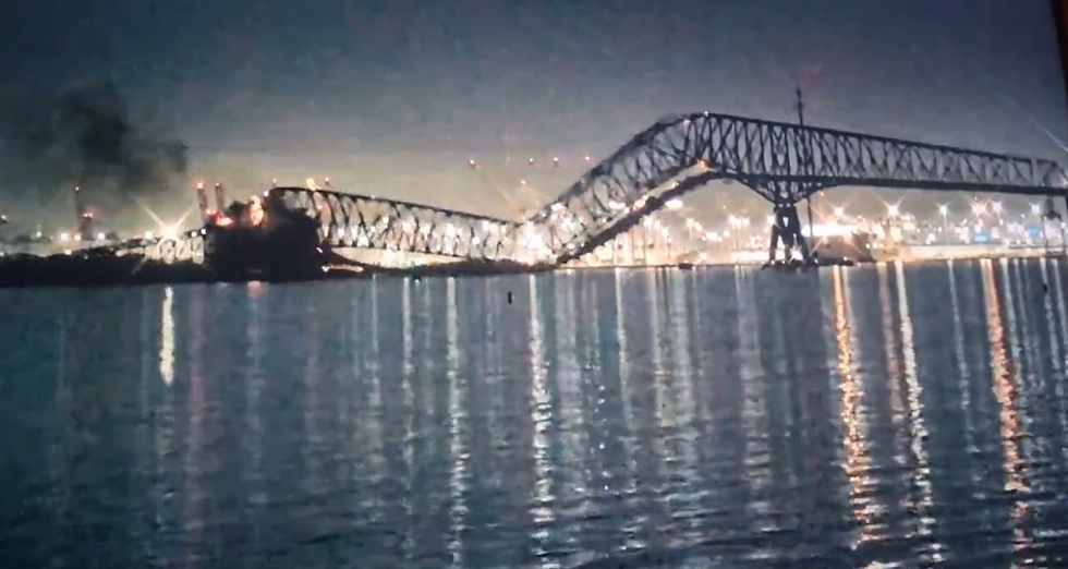 The bridge quickly collapsed