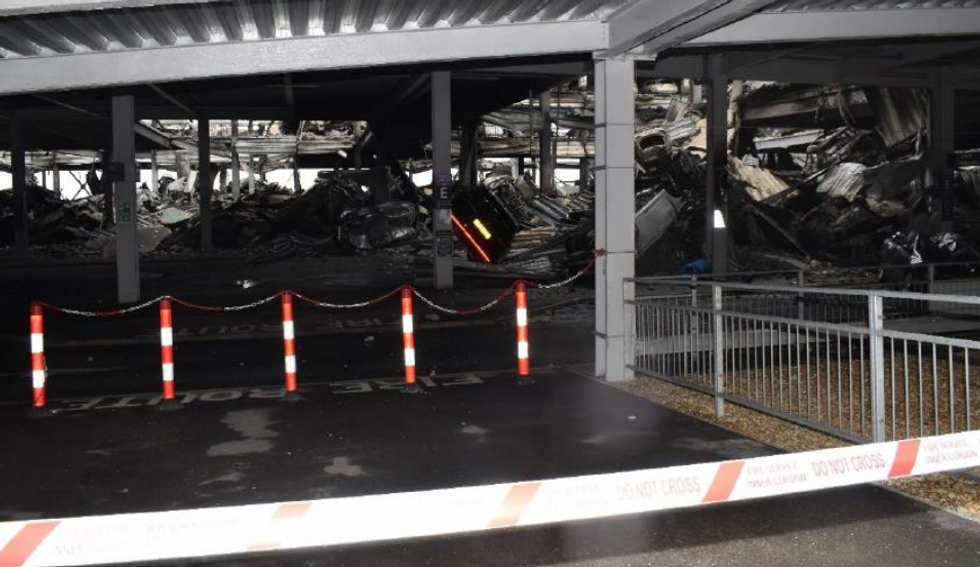 Luton Airport Car Park Fire Electric Vehicle www.gbnews.com