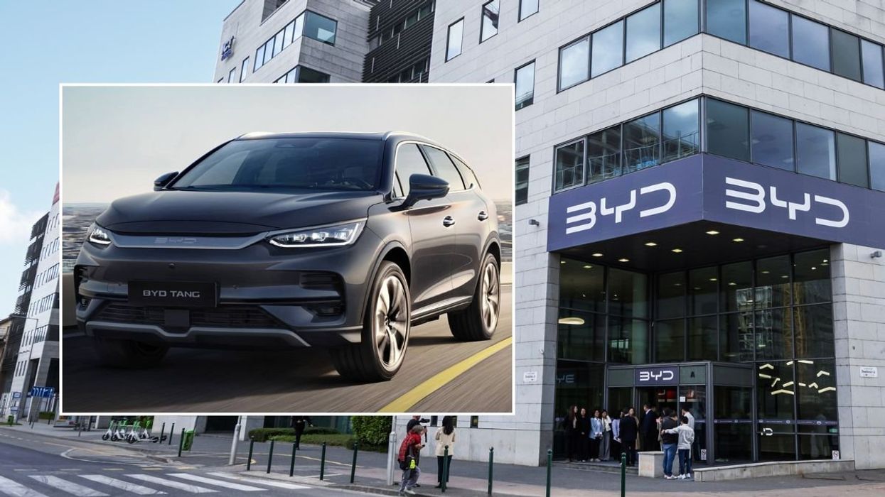 The BYD Tang and BYD's HQ in Budapest, Hungary