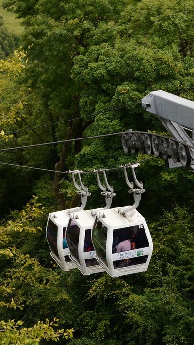 The cable cars leading up to the Heights of Abraham attraction