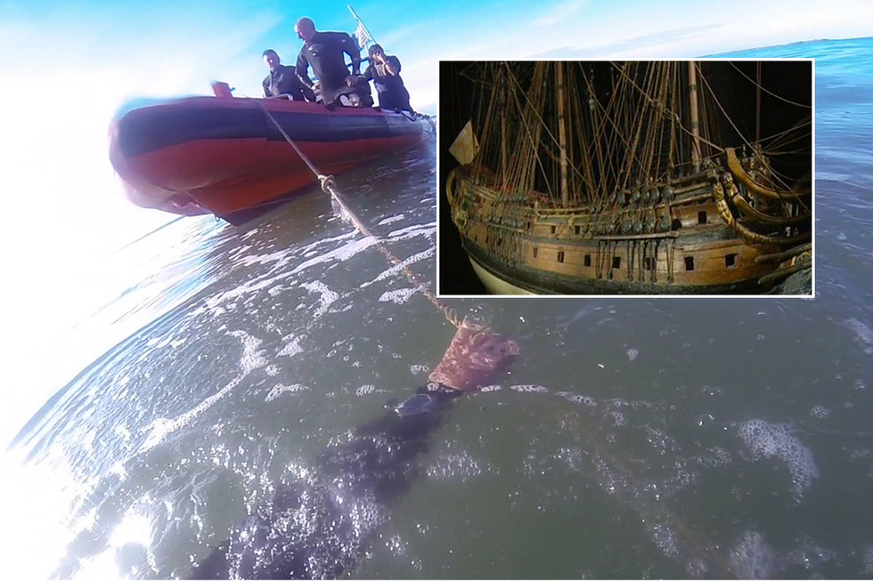 The cannon was recovered from the wreck\u200b