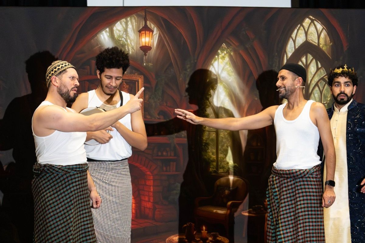 The cast of Snow Brown performing