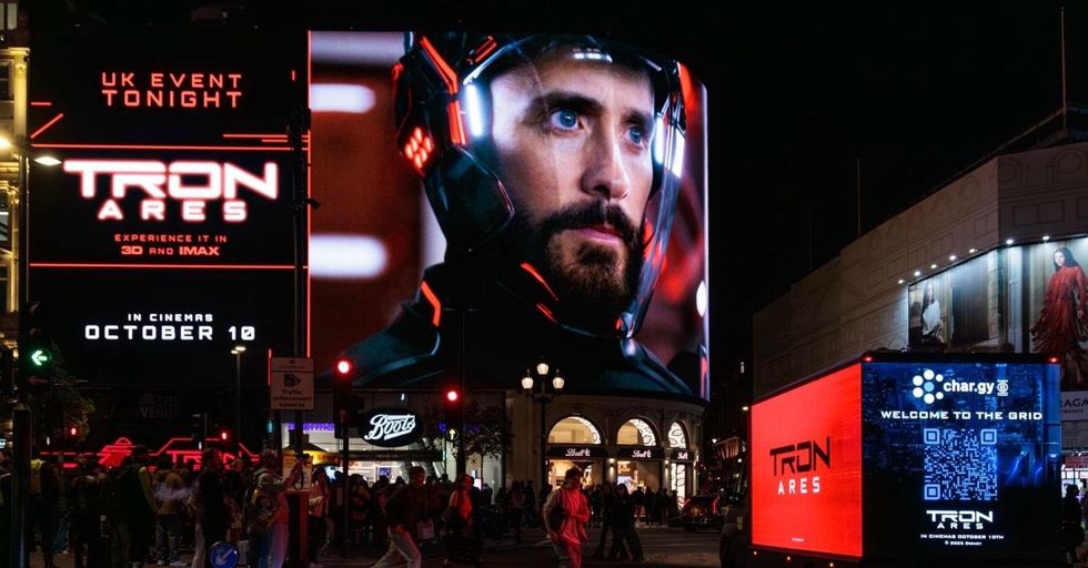 The char.gy and TRON: Ares campaign will be seen across London and Brighton & Hove