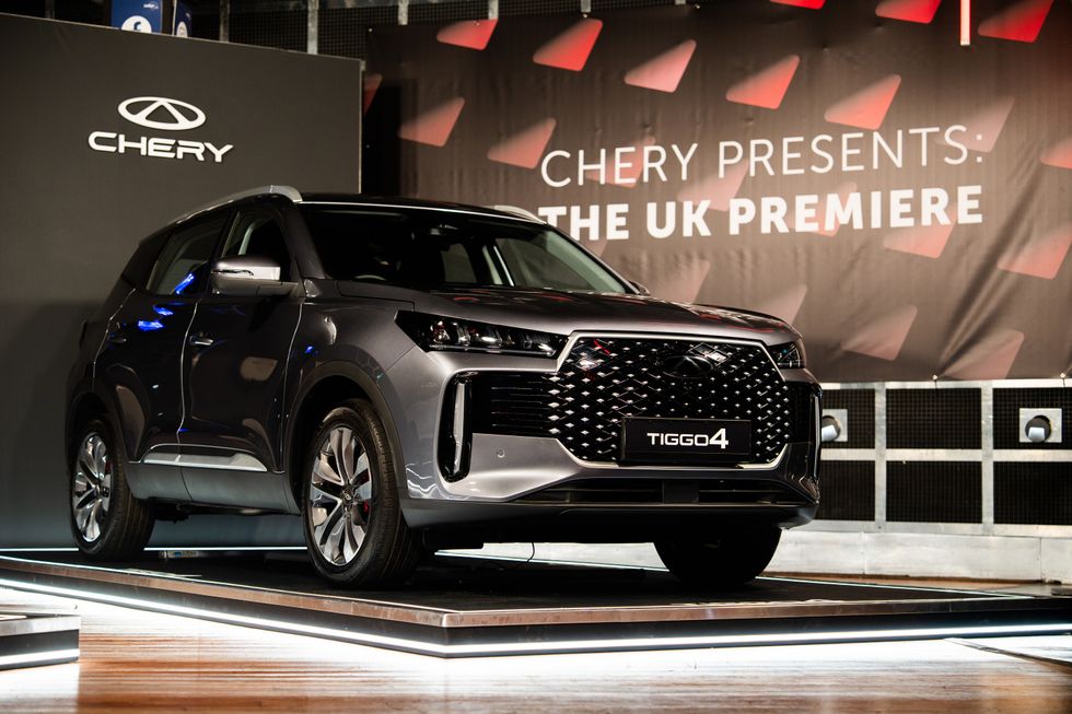 The Chery Tiggo 4 on display at Chery's launch event in London