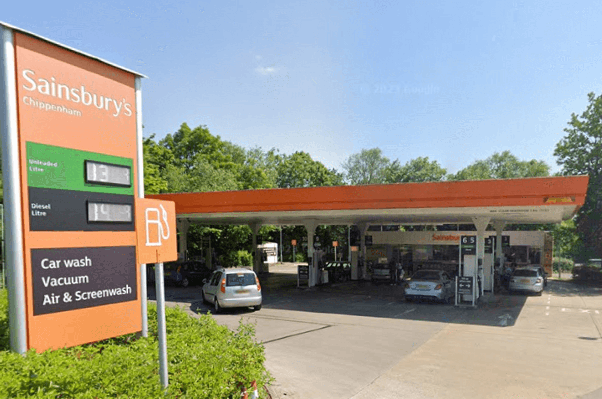 The Chippenham Sainsbury's filling station
