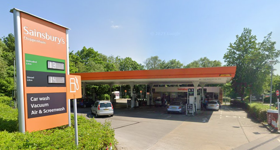 The Chippenham Sainsbury's filling station