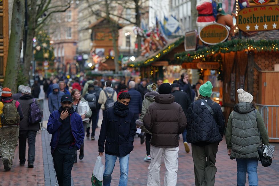 The Christmas market is a popular attraction in Birmingham during the festive season