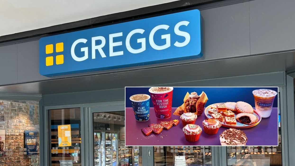 The Christmas menu at Greggs