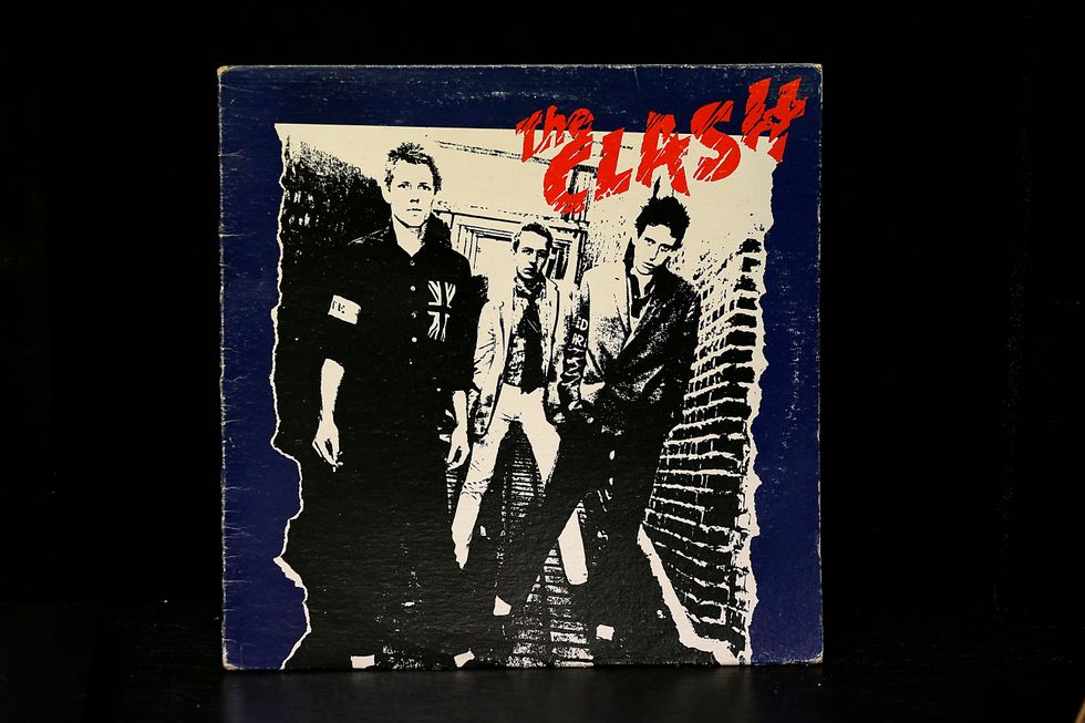 The Clash band memorabilia on display at the Black Market Clash pop-up exhibition and store in Soho to mark the release of the group's remastered collected works Sound System box set and new best of collection, Hits Back.