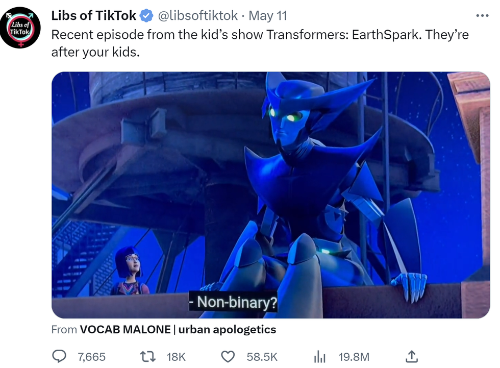 The clip was uploaded by Libs of Tik Tok on May 11 and has been watched by almost 20 million people