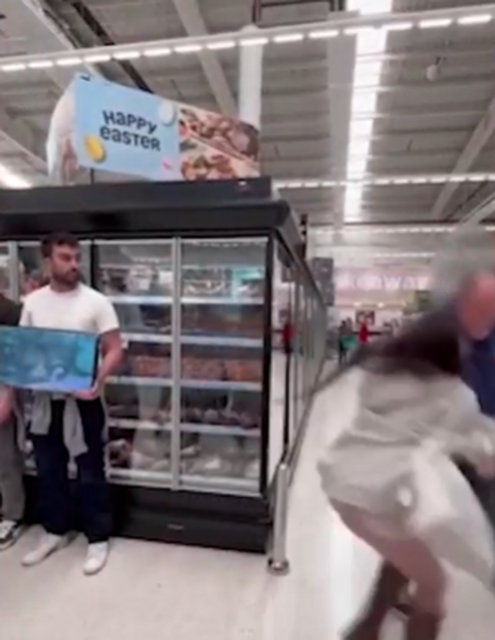 The confrontation was captured on video and shared on Wild's Instagram page, called 'Vegan Fairy'