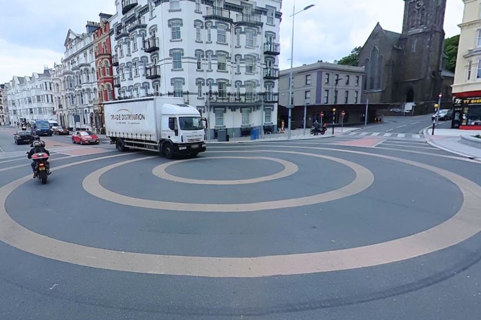 The controversial Isle of Man roundabout