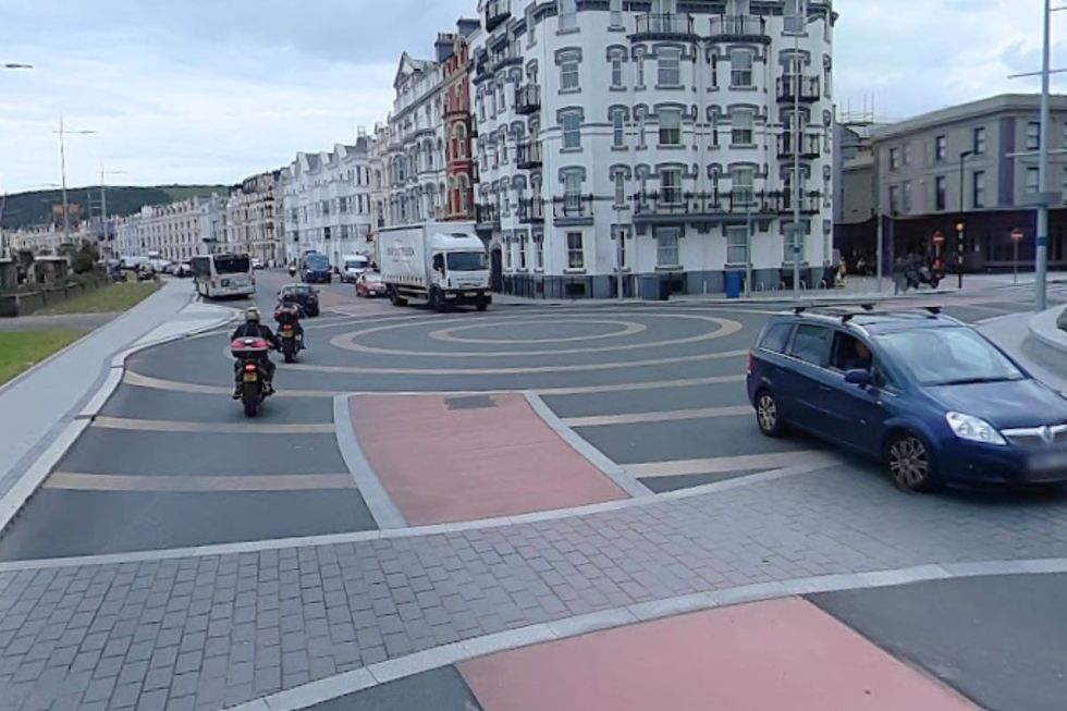 The controversial Isle of Man roundabout