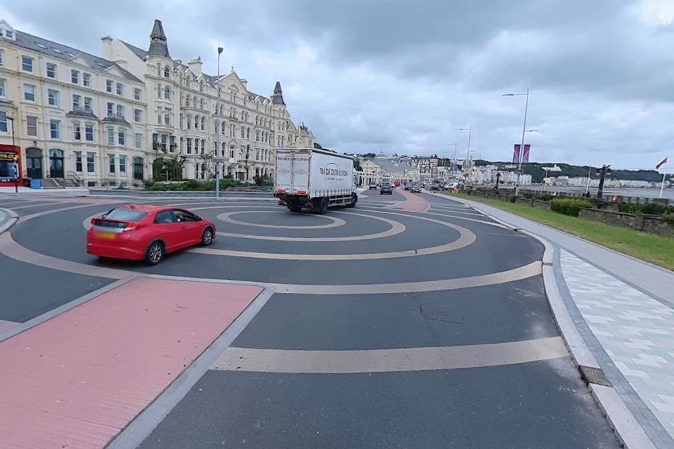 The controversial Isle of Man roundabout