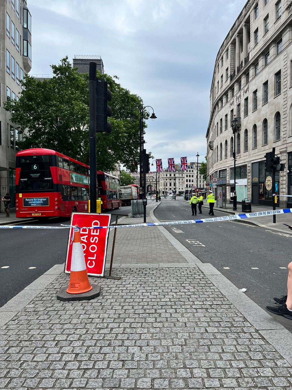 The cordon remained around Trafalgar Square for some time