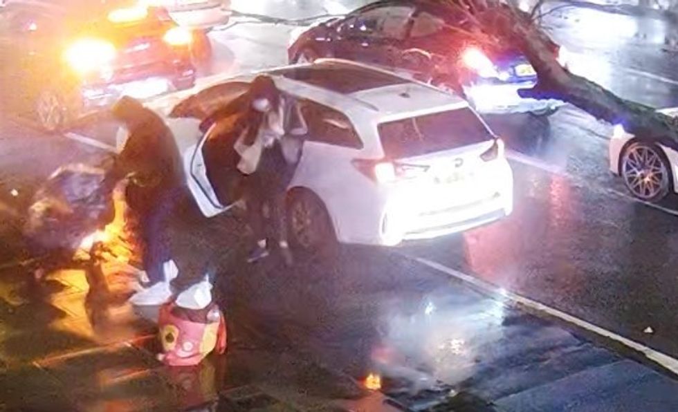 The couple were seen getting out of a taxi on Whitechapel Road in East London