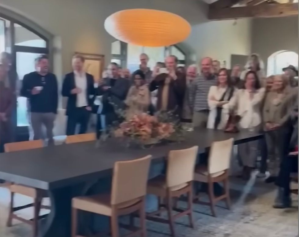 The couple were spotted among the close friends at the ceremony