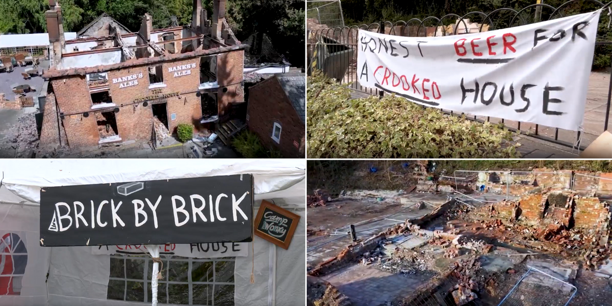 NextImg:'We want it to be a pub again!' Crooked House campaigners renew vow to see Britain's wonkiest inn rebuilt
