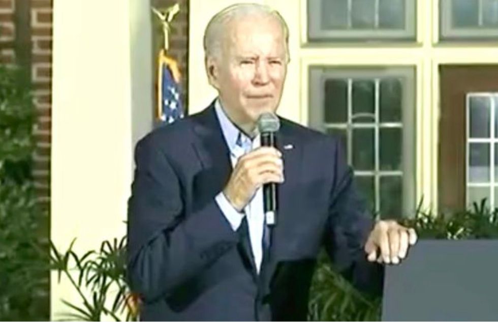 The crowd appeared concerned as the US President stumbled.