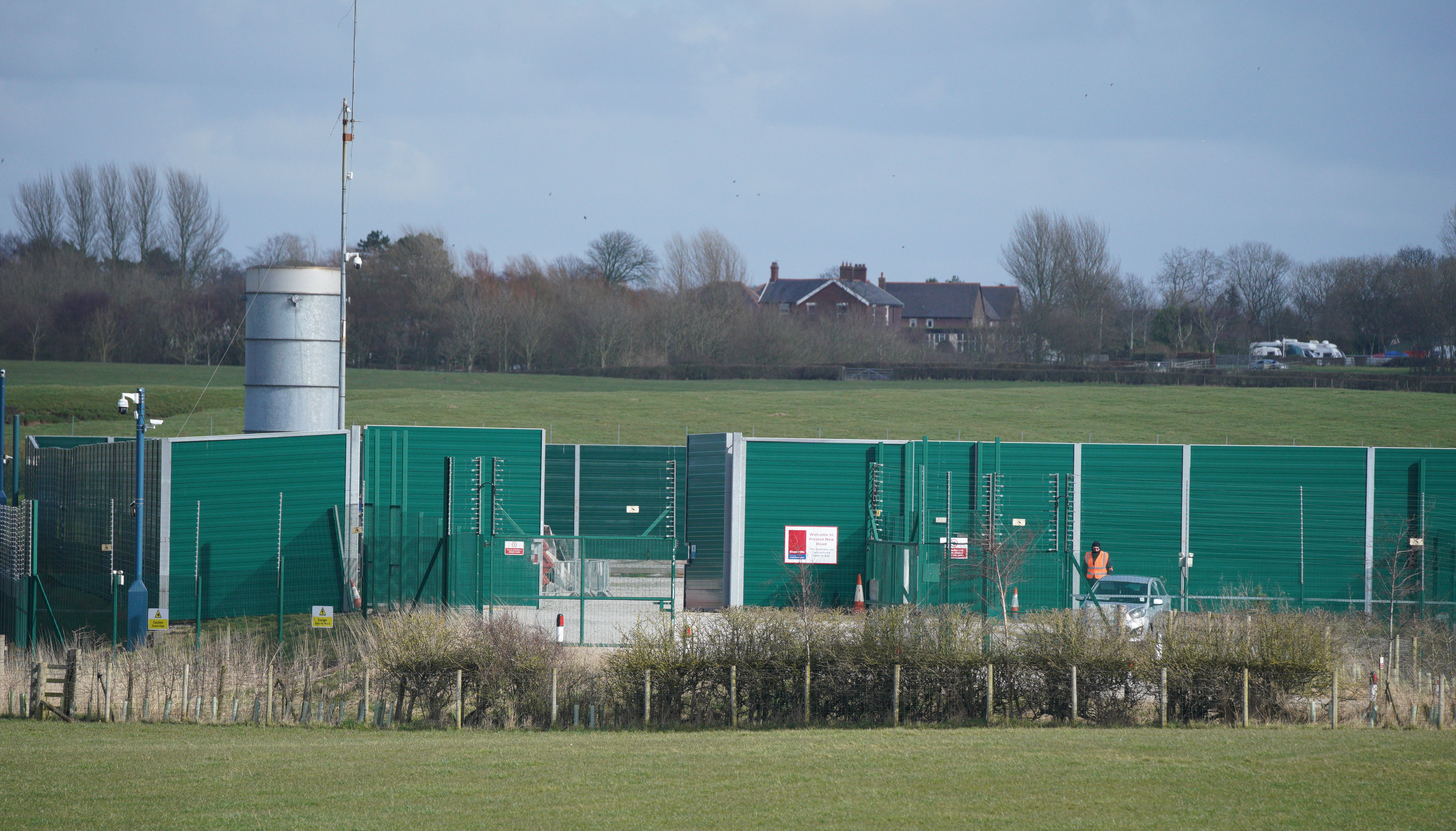 The Cuadrilla fracking site at Preston New Road in Blackpool Lancashire.