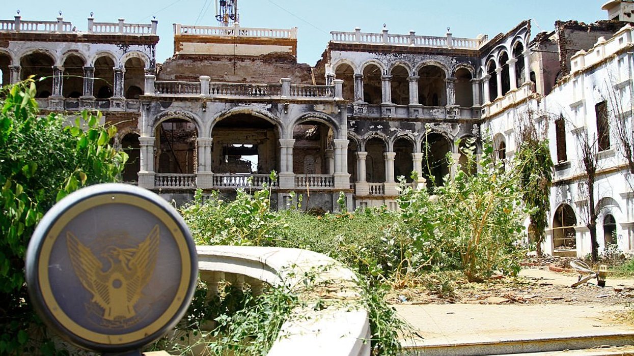 The damaged old Republican Palace in the Sudanese capital Khartoum