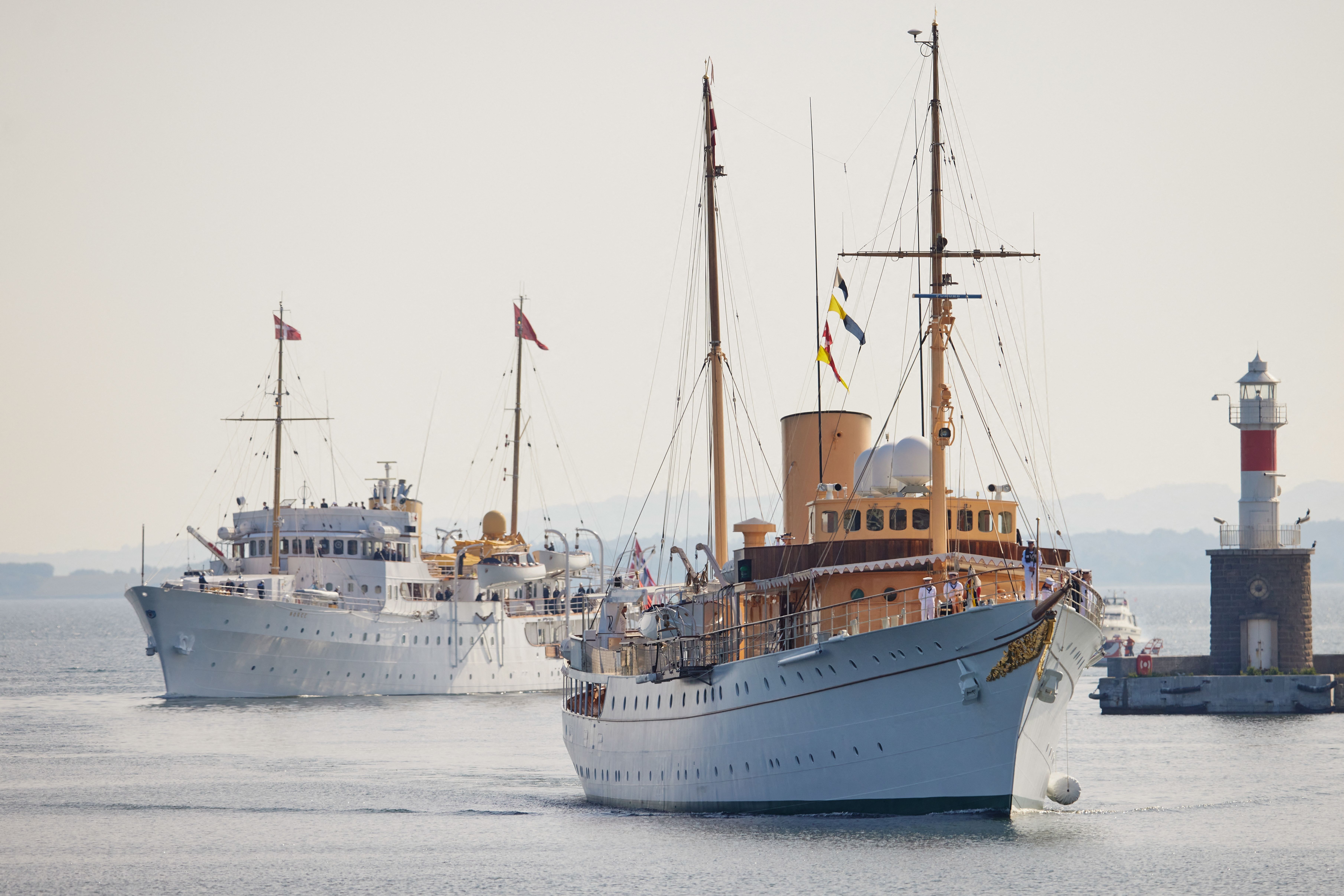The Danish royal yacht Dannebrog