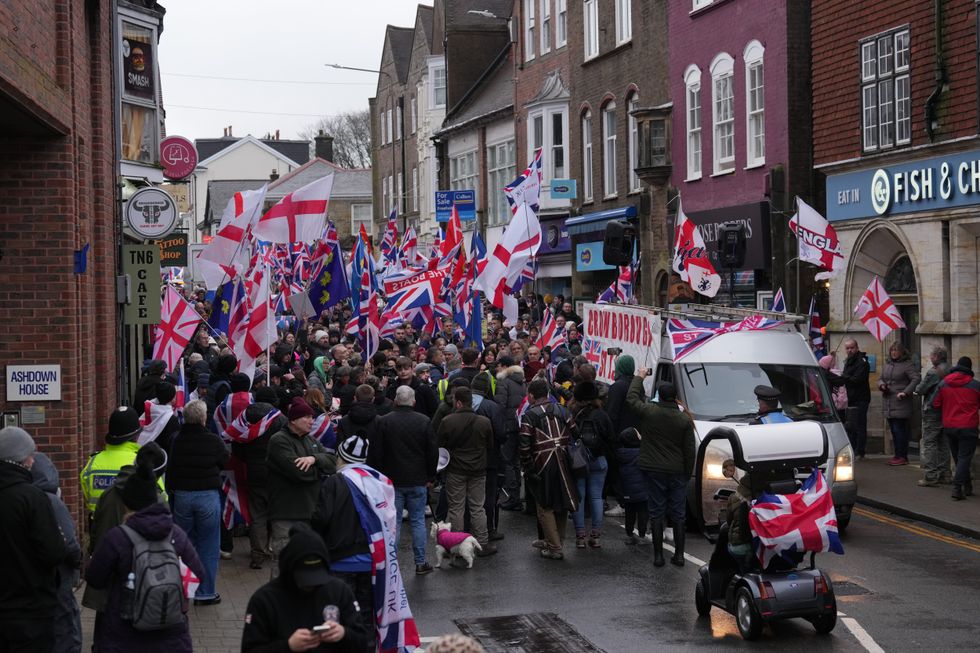 The decision to house migrants at military barracks has also sparked protests, including in Crowborough