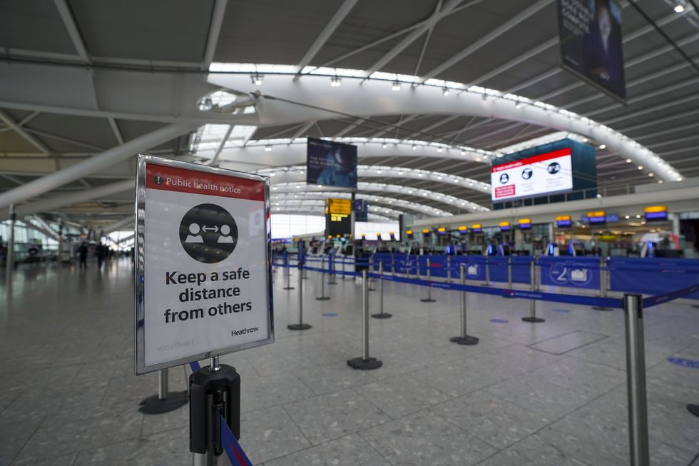 The departures area in Terminal 5 at Heathrow Airport in west London ahead of international travel restarting on Monday May 17, following the further easing of lockdown restrictions. Picture date: Thursday May 13, 2021.
