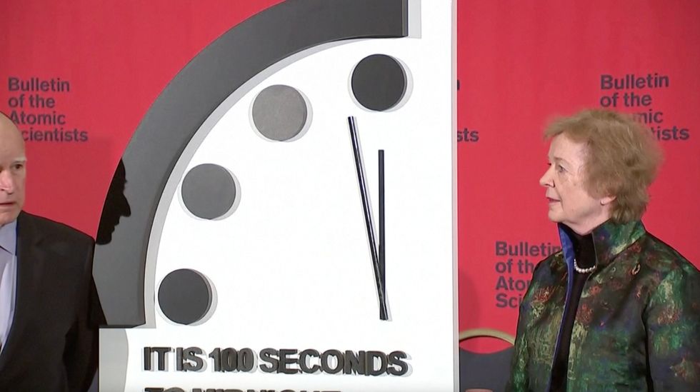 The Doomsday Clock is set at 100 seconds to midnight.