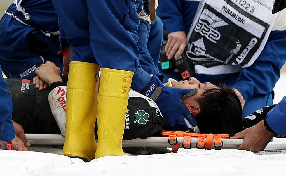 The driver has been seen in the paddock since the incident.