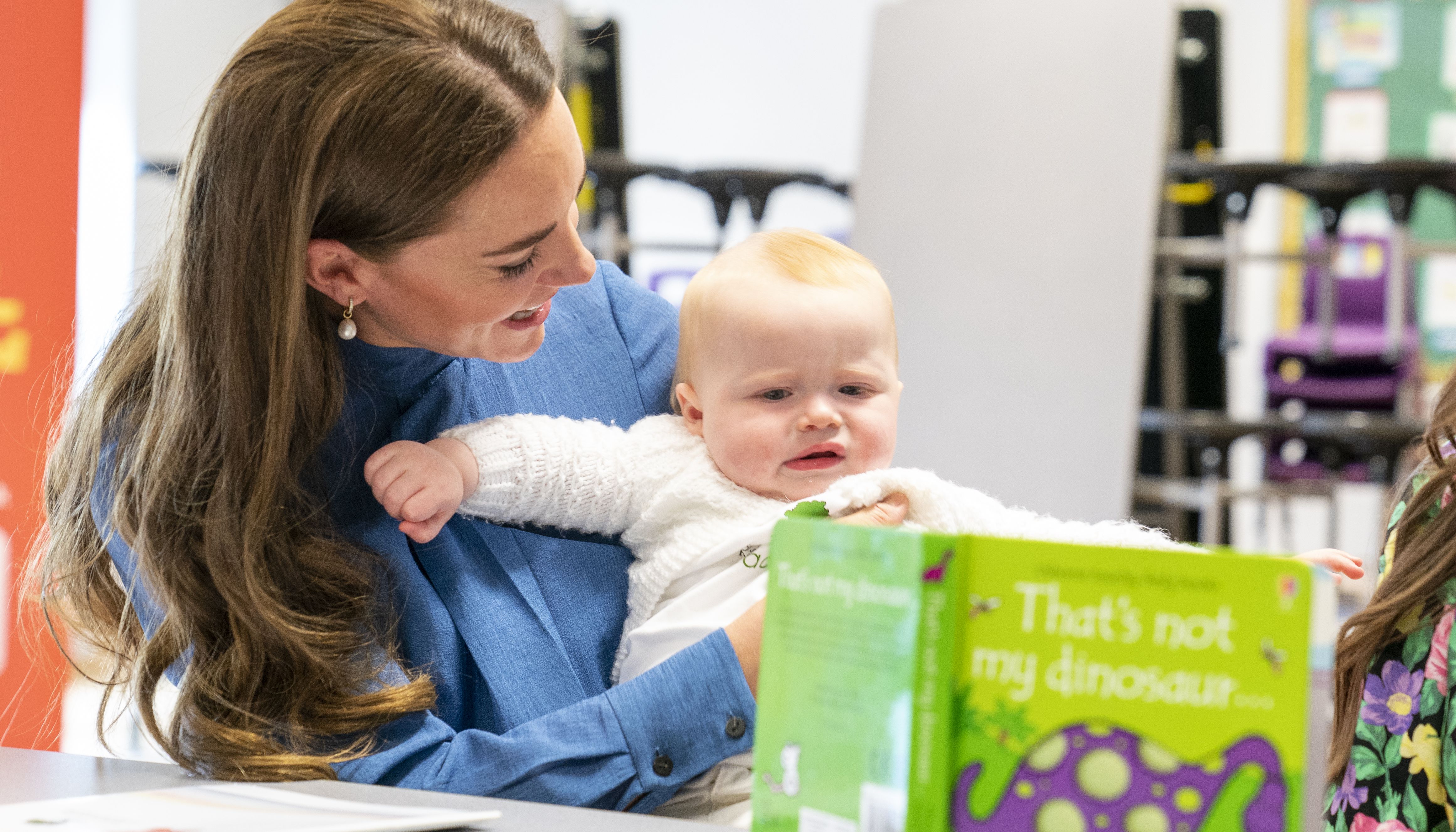 The Duchess of Cambridge meets 10-month-old Saul Molloy