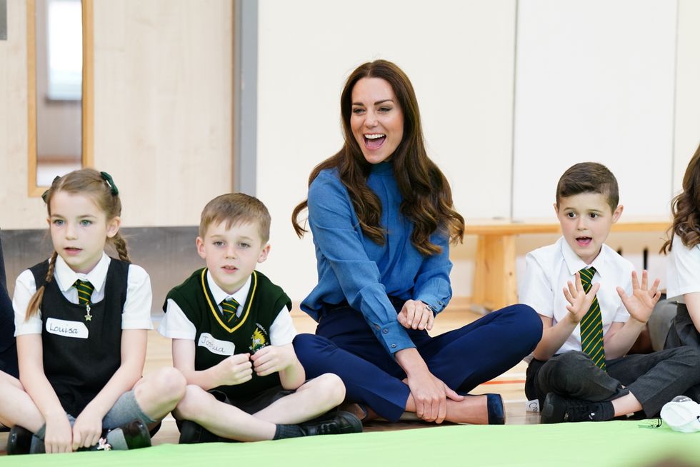 The Duchess of Cambridge partakes in a Roots of Empathy session