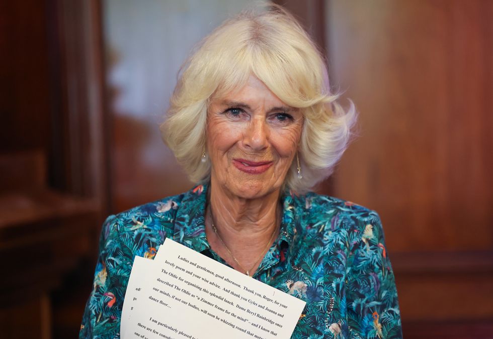 The Duchess of Cornwall during The Oldie Luncheon, in celebration of her 75th Birthday at National Liberal Club, London. Picture date: Tuesday July 12, 2022.