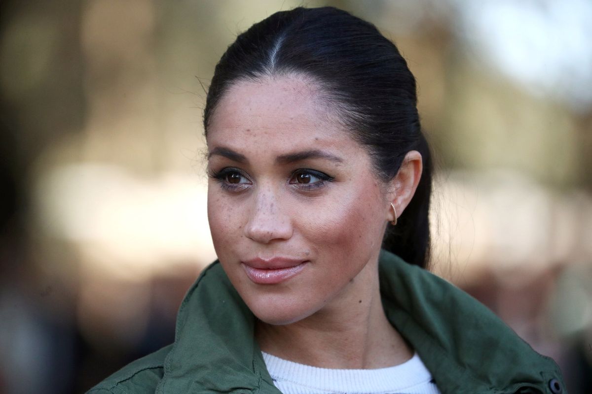 The Duchess of Sussex during a visit to the Moroccan Royal Federation of Equestrian Sports in Rabat