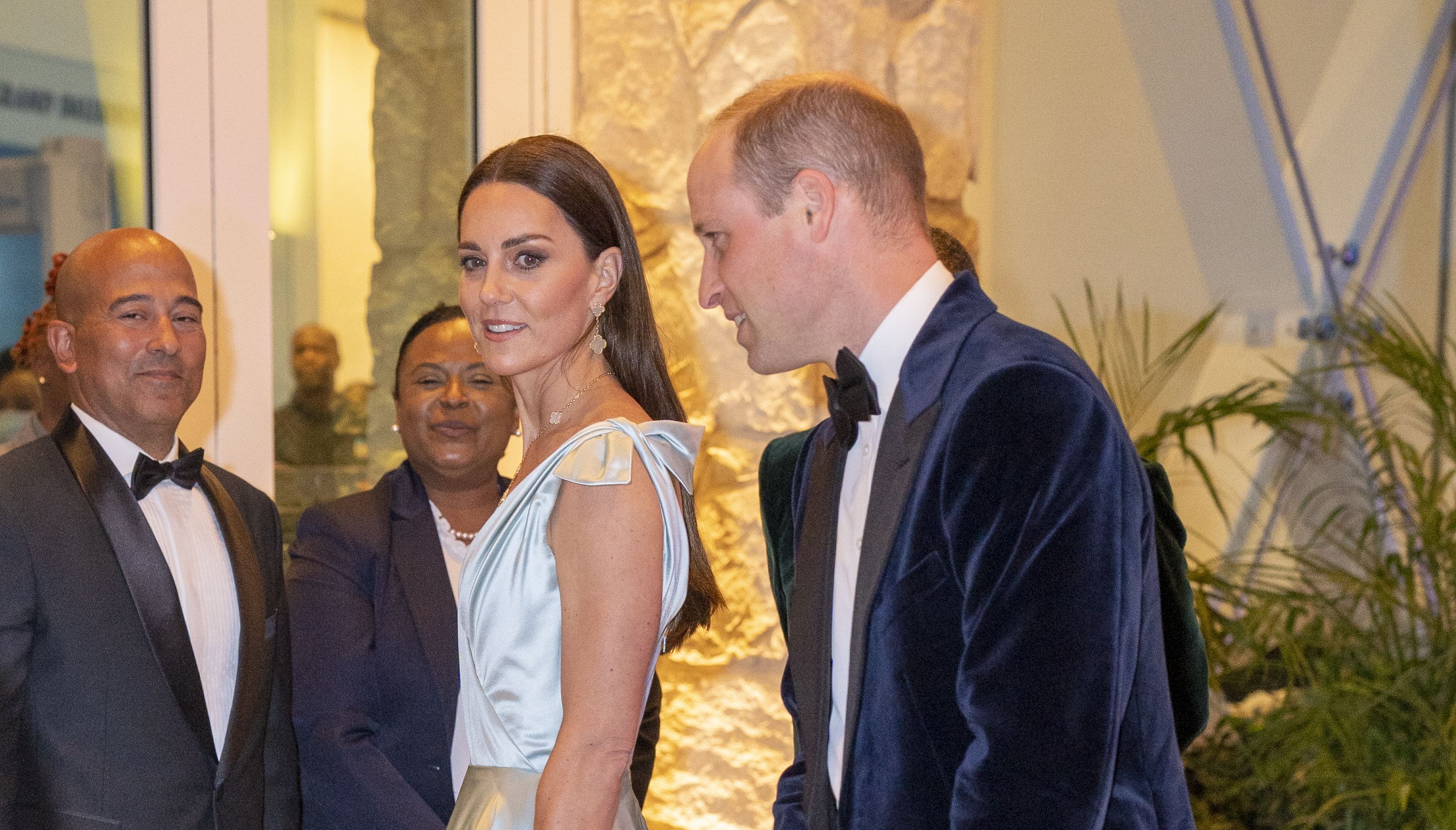 The Duke and Duchess of Cambridge attend a reception hosted by the Governor General of the Bahamas Sir Cornelius Alvin Smith, at the Baha Mar resort on the island of New Providence in the Bahamas to with meet community leaders and people from across the Bahamas' many islands, on day seven of their tour of the Caribbean on behalf of the Queen to mark her Platinum Jubilee. Picture date: Friday March 25, 2022.