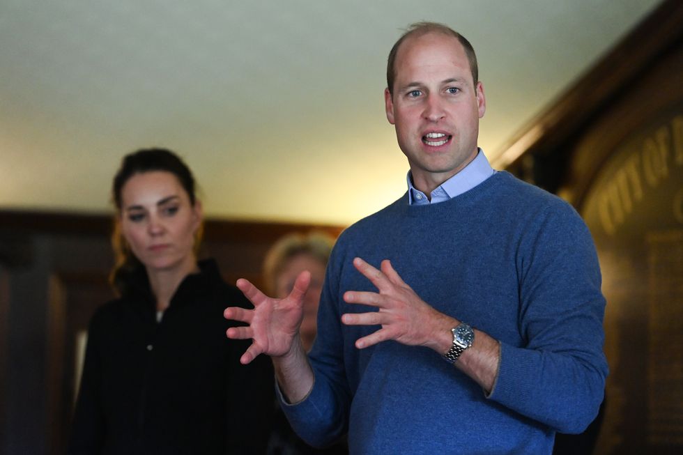 The Duke and Duchess of Cambridge during a visit to the City of Derry rugby club in Londonderry